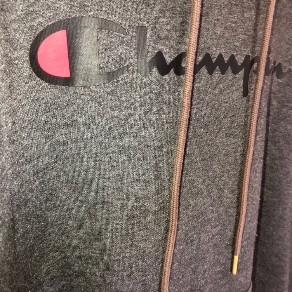 Champion Drawstring Hoodie (Dark Gray) - Picture 3 of 6
